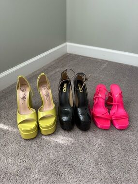 Platform Heels with Ankle Strap